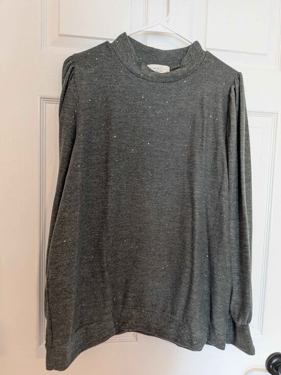Perfect Peach Sweaters - Plus Size Green Mock Turtleneck